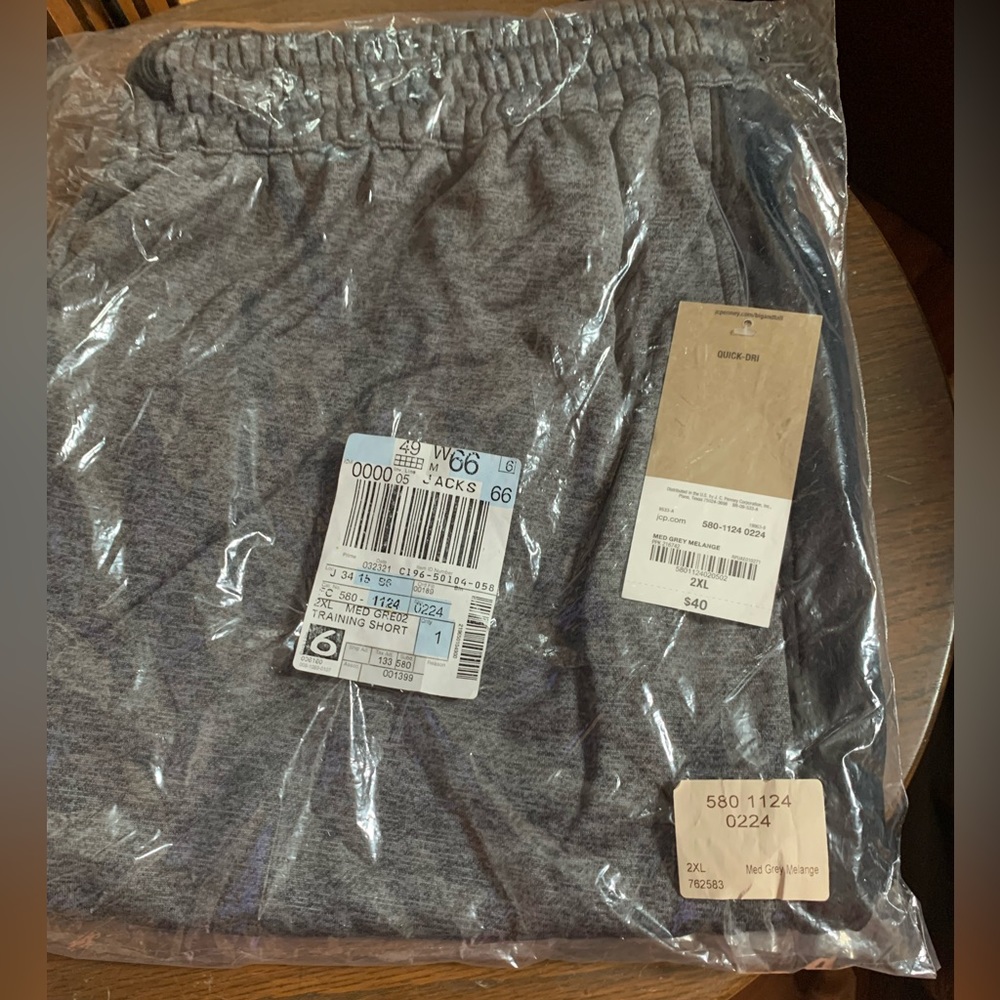 NIP 2X men’s gray training shorts.
